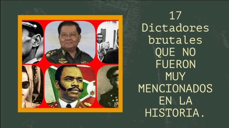 17 Dictadores brutales QUE NO FUERON MUY MENCIONADOS EN LA HISTORIA.