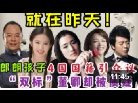 就在昨天！郎朗生子，孩子4国国籍引众议，董卿儿子是美国籍？