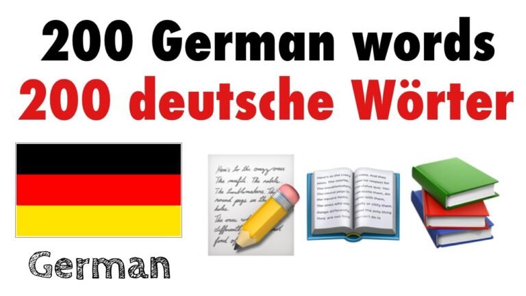 Lerne 200 Wörter – Deutsch  + Übersetzung in den Untertiteln