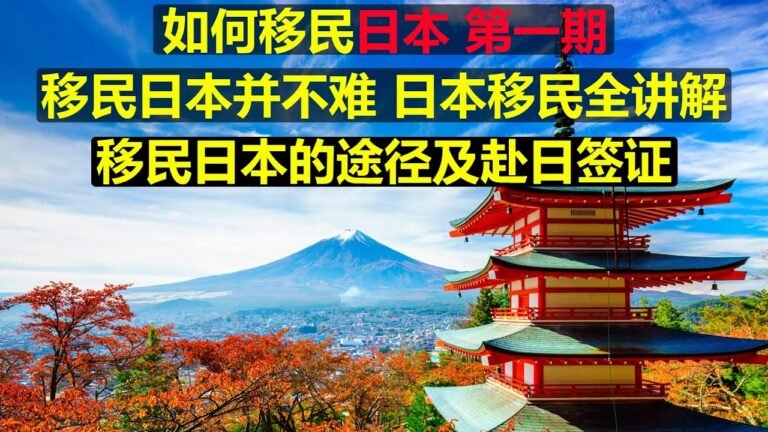 #移民 #日本 #移民日本【第一期 合法在留日本签证】合法进入日本的签证类型和可能移民日本的方式 概略介绍日本经营管理签证移民