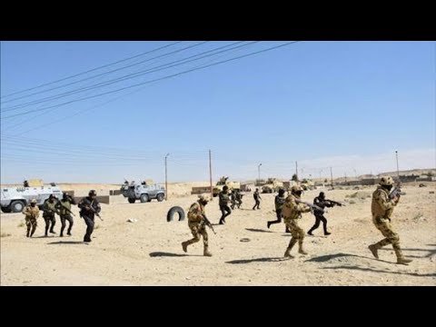 胆肥武装分子袭击埃及军队驻地，被战机教做人，18人被击毙