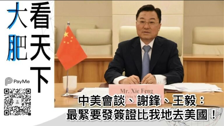 大肥看天下｜中美會談、謝鋒、王毅：最緊要發簽證比我地去美國！｜2021年07月27日