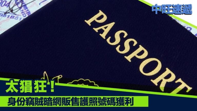 太猖狂！身份竊賊暗網販售護照號碼獲利 20190731 中旺速遞