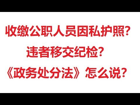 #12 收缴公职人员因私护照？移交纪检？《政务处分法》到底怎么说？