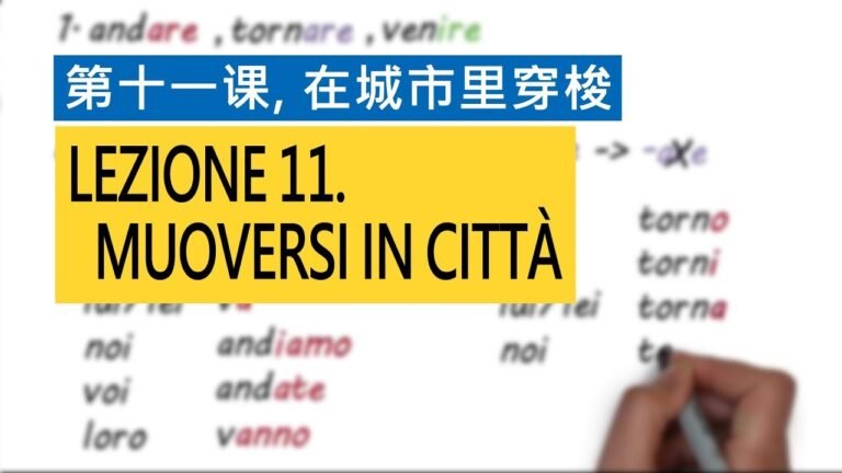 意大利语A1 第十一课，在城市里穿梭  Muoversi in città  意比邻做最易学的意大利语教程