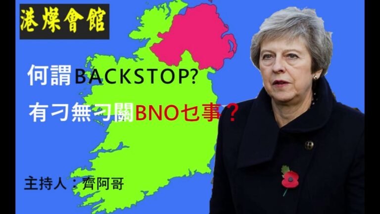 英國脫歐何謂BACKSTOP，有刁無刁關BNO乜事？(粵語)
