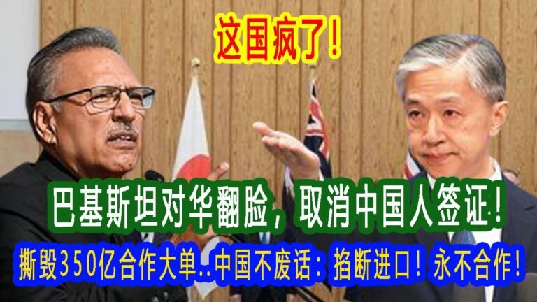这国疯了！为讨好美国，取消中国人签证！巴基斯坦翻脸爆发针对中方抗议，撕毁350亿合作大单，消息一出，激怒全中国！中国不废话：国人全撤！封锁海关！掐断进口！永不合作！