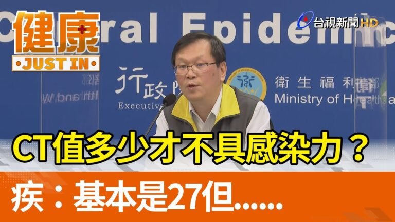 CT值多少才不具感染力？  疾：基本是27但……【健康資訊】