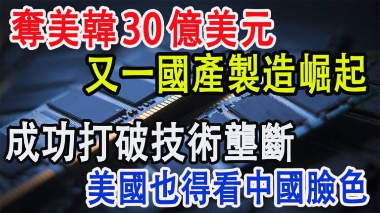 奪美韓30億美元，又一國產製造崛起，成功打破技術壟斷，美國也得看中國臉色