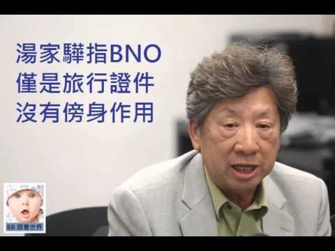 湯家驊指BNO僅是旅行證件沒有傍身作用