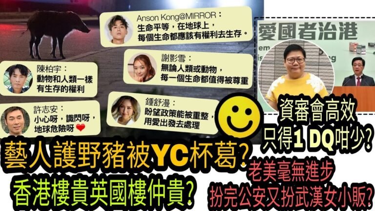 【奇怪】藝人護野豬被YC杯葛?資審會高效公布名單 只得1 DQ咁少?香港樓貴英國樓仲貴 YC喊想回港?老美毫無進步 扮完公安又扮武漢女小販? |高Sir正能量19112021