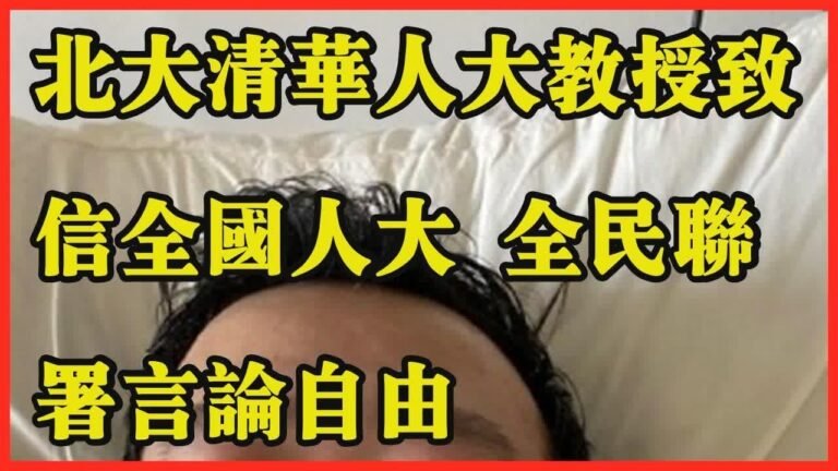 北大清华人大教授致信全国人大 全民联署言论自由