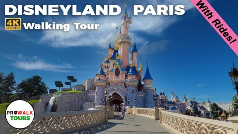 Disneyland Paris – Complete Walkthrough with Rides – 4K – with Captions