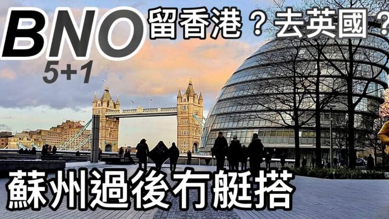 [ BNO  蘇州過後無艇搭 ] 留香港?去英國? 廣東話1080P