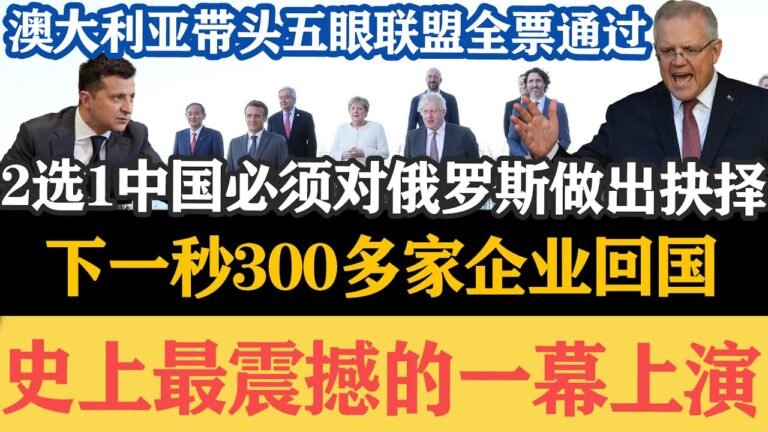 澳大利亚带头五眼全票通过，2选1中国做出抉择，下一秒300多家企业回国，史上最震撼的一幕上演