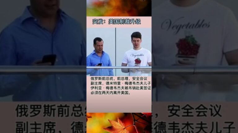 突发，美国制裁升级，俄罗斯前总统，前总理梅德韦杰夫的儿子伊利亚被吊销美国签证，要求必须2天之内离开美国#美国#俄罗斯 #经济制裁#俄乌战争#美国签证