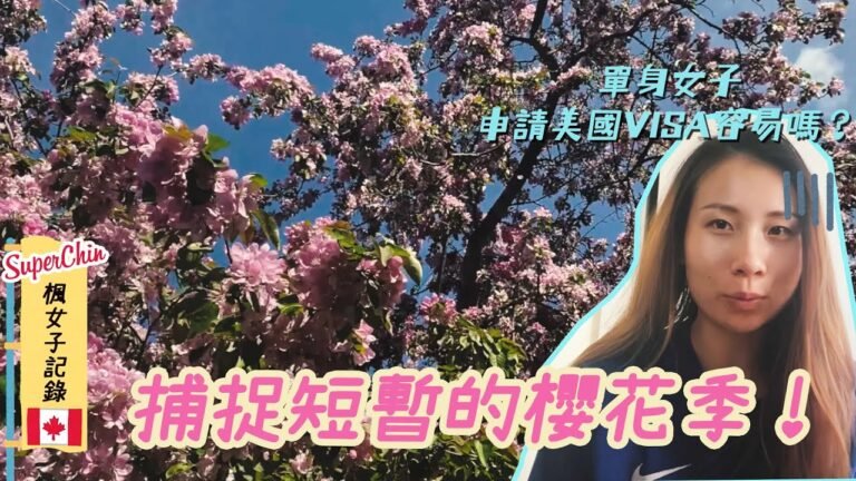 [生活趣味vlog]追趕櫻花季～多倫多申請美國VISA全直擊！！