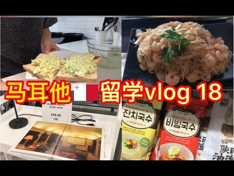 【马耳他留学vlog18】和芬兰男友的搞笑日常，使馆领取健康包，亚超购物、买家具