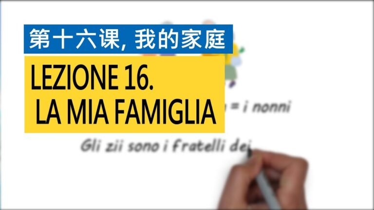 意大利语A1 第十六课，我的家庭 La mia famiglia  意比邻做最易学的意大利语教程