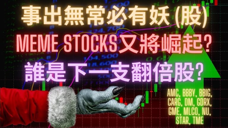 誰是下一支翻倍股? MEME stocks又將崛起? [8-16-2022] AMC, BBBY, BBIG, CARG, DM, GDRX, GME, MLCO, NU, STAR, TME