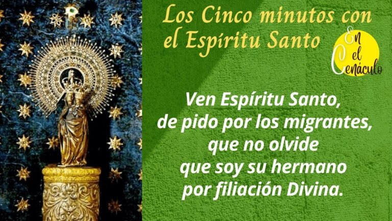 Los cinco minutos del Espíritu Santo en el CENÁCULO, del día de hoy para meditar con la Palabra.