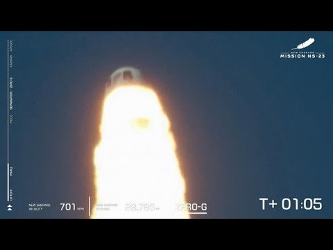 【现场】助推器故障 蓝色起源未载人火箭发射失败