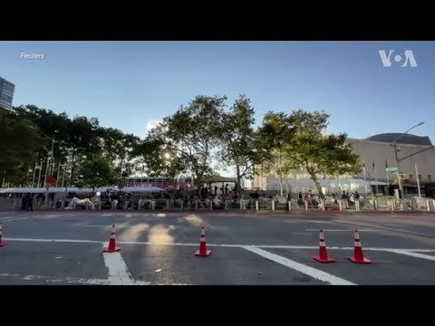 联大会议开幕 场外戒备森严