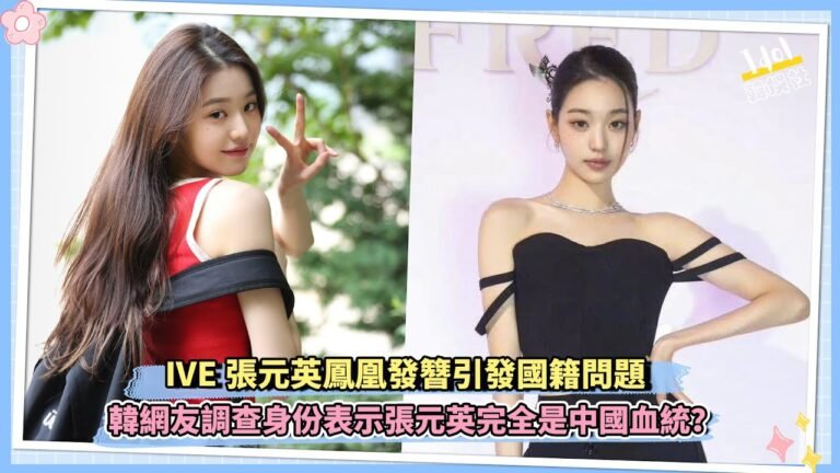 IVE張元英鳳凰發簪引發國籍問題 韓網友調查身份表示張元英完全是中國血統？