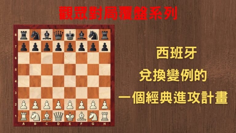 【Rey的西洋棋】西班牙兌換變例的一個經典進攻計畫【觀眾對局覆盤系列】| 国际象棋 | Chess