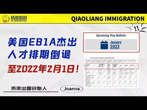 排期倒退 | 美国EB1A杰出人才排期倒退至2022年2月1日
