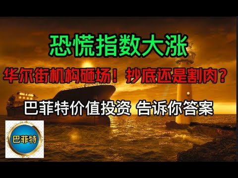 美股 恐慌指数大涨！华尔街机构砸场！抄底还是割肉？#巴菲特 价值投资告诉你答案 ！